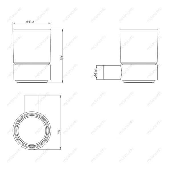 Стакан для зубных щеток Melana MLN-865010