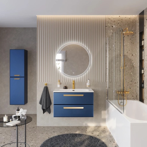 Тумба под раковину Cezares ECO-CER-N-800-2C-SO-SPF-P Sapfiro без ручек