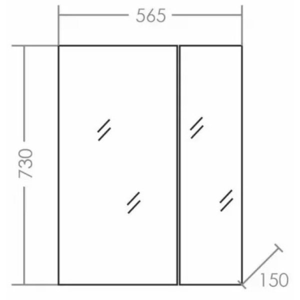 Зеркальный шкаф (56х73)  СаНта Стандарт 60 113004