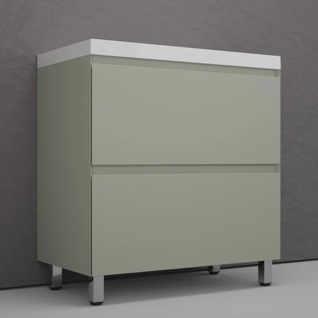 Тумба напольная без раковины 80 см Style Line Манхэттен ЛС-00002373 оливковый матовый