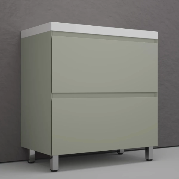 Тумба напольная без раковины 80 см Style Line Манхэттен ЛС-00002373 оливковый матовый