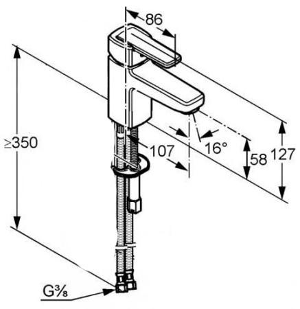 Смеситель для раковины Kludi Q-Beo 500260575