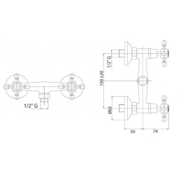 Смеситель для душа Cezares Golf GOLF-DS-01