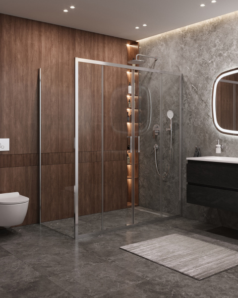 Душевой уголок (170х100) CEZARES MOLVENO MOLVENO-AH-2/1-170/100-C-Cr-IV