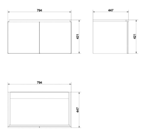 Тумба под раковину Cersanit COLOUR 80 64259