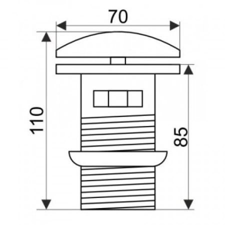 Донный клапан с переливом Melana TB51