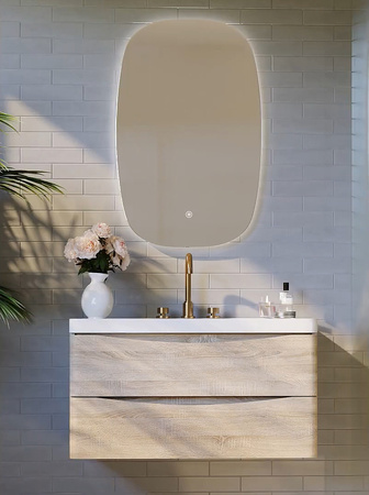 База под раковину подвесная BelBagno MARINO-CER-600-2C-SO-RG-P Rovere Grigio