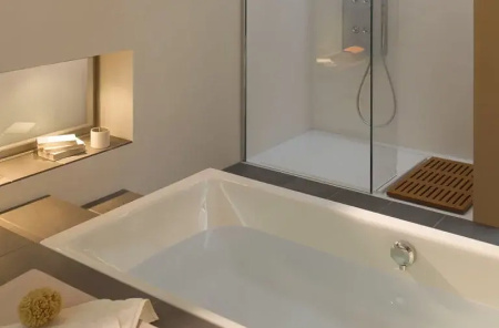 Стальная ванна (200х100) Bette Free 6832-000 AS с шумоизоляцией и антискользящим покрытием