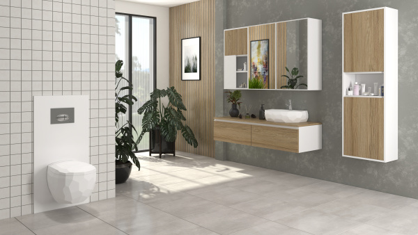 Подвесной безободковый унитаз с функцией биде с сиденьем микролифт beWash  Helenen 87303601