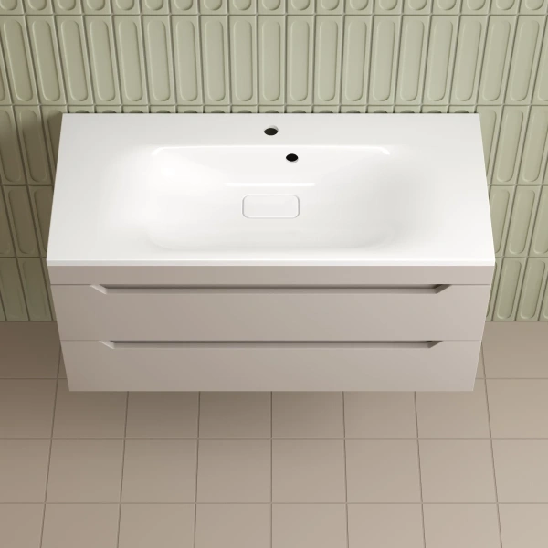 Тумба подвесная без раковины 100 см Style Line Остин ЛС-00002409 кремовый матовый