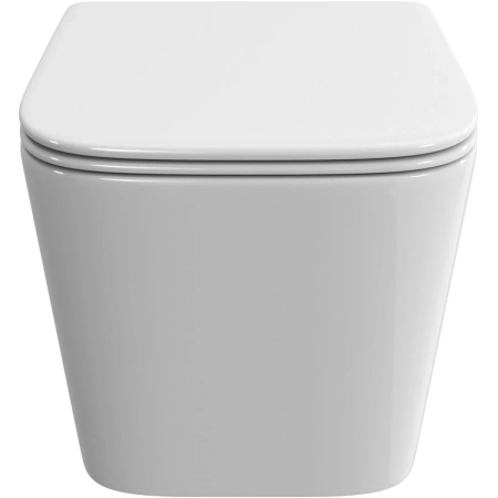 Унитаз подвесной BelBagno Due BB5171CH-TOR/SC безободковый, торнадо, с сиденьем микролифт, белый