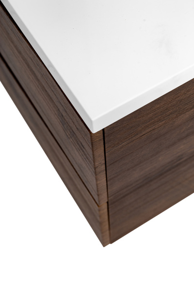 Тумба  под раковину подвесная с двумя выкатными ящиками BelBagno MARINO-1100-2C-SO-RW-P Rovere Moro