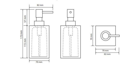 Отдельностоящий дозатор жидкого мыла Bemeta Vista 120109016-101