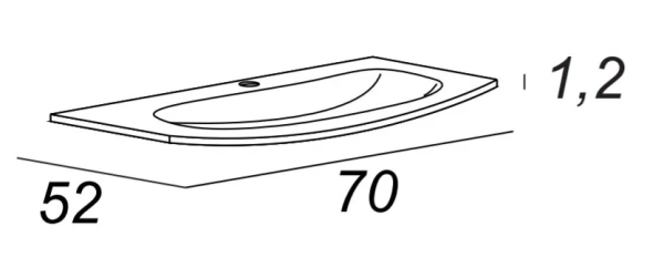Раковина из искусственного мрамора Cezares STING 50158