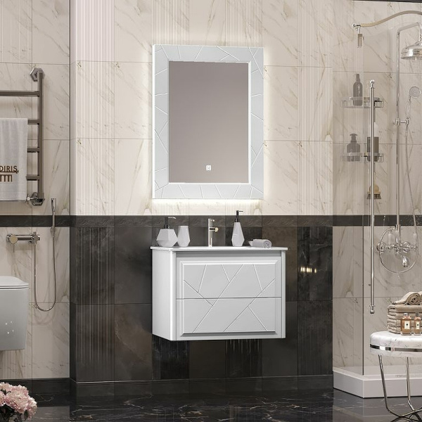 Тумба под раковину Opadiris Луиджи 70   00-00005952 белый матовый (без раковины)