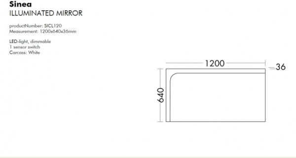 Тумба BurgBad Sinea SFFQ121L F2800 G0165 C0001*1