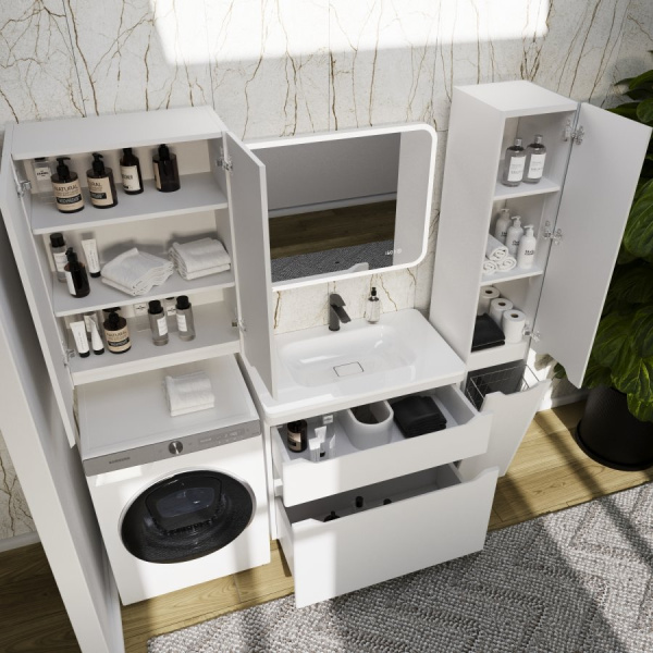 Тумба под раковину Style Line Марелла 80 Люкс Plus СС-00002401 белый матовый