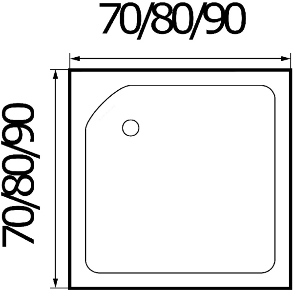 Акриловый душевой поддон (80х80) Wemor 10000002254 универсальная