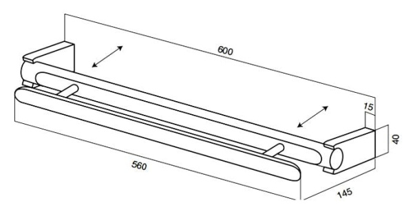Выдвижная двойная вешалка для полотенец Am.Pm Admire A10336400