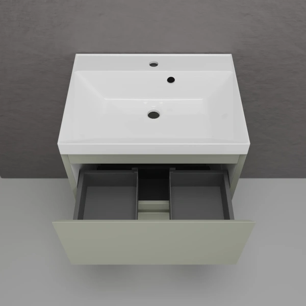 Тумба напольная без раковины 60 см Style Line Манхэттен ЛС-00002379 оливковый матовый