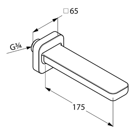 Излив для ванны Kludi E2 4950305