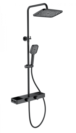 Душевая система WONZON & WOGHAND Shelf, черный матовый WW-B3552-MB