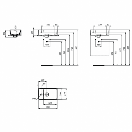 Раковина подвесная Ideal Standard Strada II 45 T299501