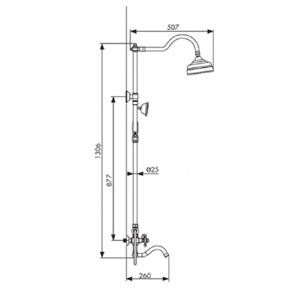 Душевая система KAISER Carlson Style (44482-1/44282-1)