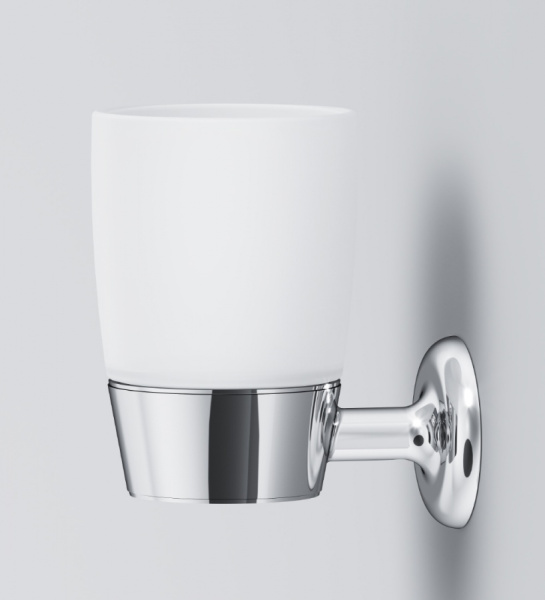 Стеклянный стакан с настенным держателем Am.Pm Like A8034300 Стеклянный стакан с настенным держателем Am.Pm Like A8034300