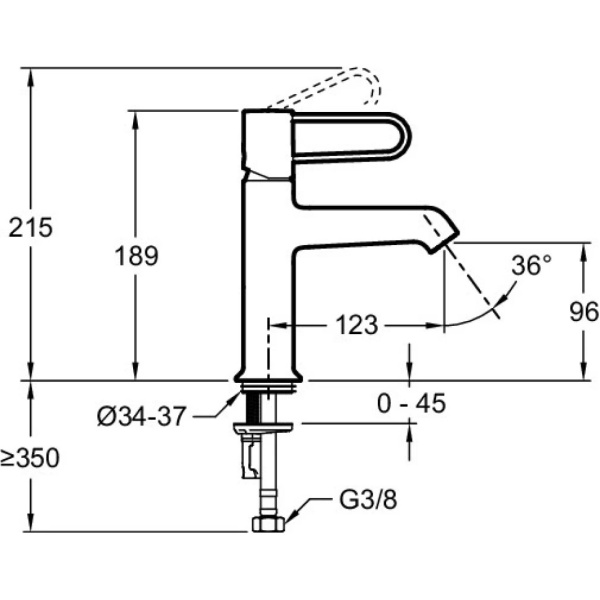 Смеситель для раковины Jacob Delafon Odeon Rive Gauche E21029-00-00