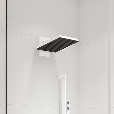 Верхний душ с кронштейном Hansgrohe Pulsify E 260 2jet EcoSmart 24351700 белый матовый