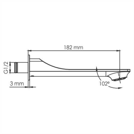 Излив для ванны WasserKRAFT Aisch A174