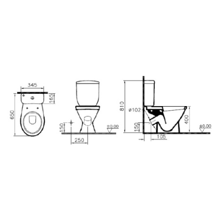 Унитаз напольный Vitra Norm Blanc (9837B099-7201) микролифт