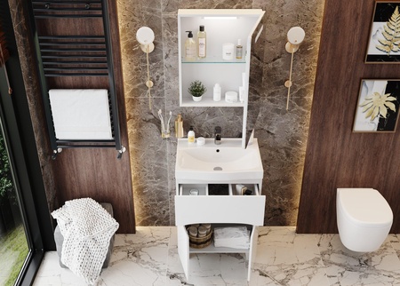 Зеркало-шкаф c подсветкой Onika Неаполь 60 (60x70,6) 206064