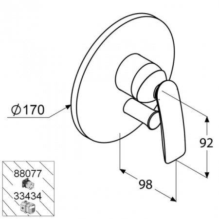 Смеситель для душа Kludi Balance 527180575