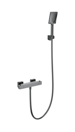 Смеситель для душа с термостатом WONZON & WOGHAND, темный графит WW-B2026-A-BGG