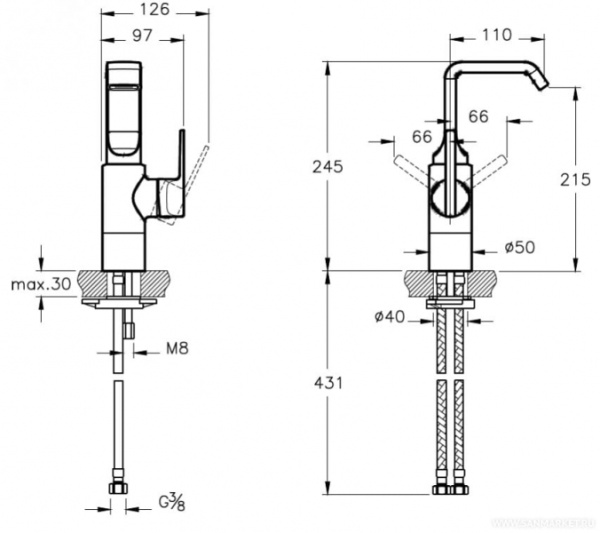 Смеситель для раковины-чаши Vitrа Suit U A42469EXP