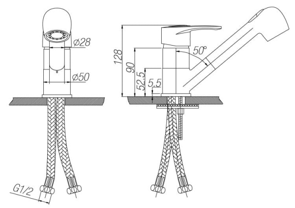 Смеситель для кухни Paulmark Holstein Ho214014 Смеситель для кухни Paulmark Holstein Ho214014