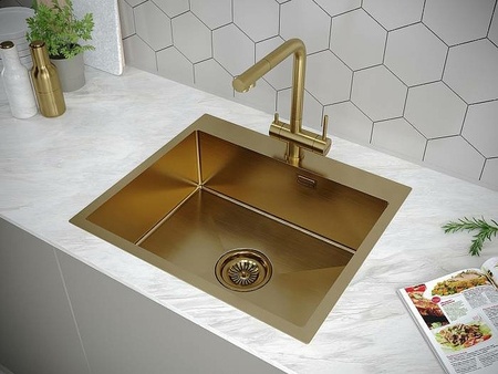 Кухонная мойка Paulmark  Isar PM805951-BG брашированное золото