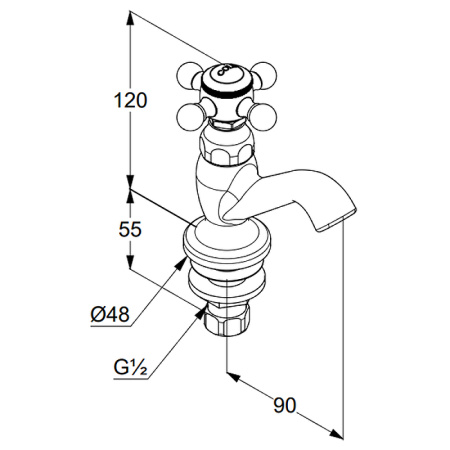 Встраиваемый вентиль Kludi Adlon/1926 510140520