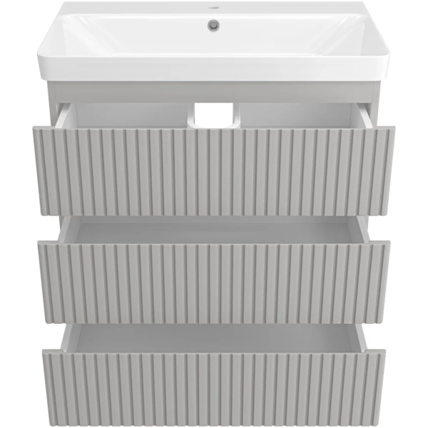 Тумба с раковиной 80 Brevita Victory УТ000023606 серый шелк