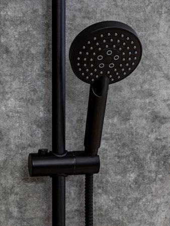 Душевой гарнитур Orange O-Shower OS702b лейка 3 режима, черный