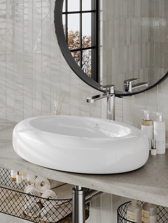 Раковина накладная (63,5х45,5) Orange  B08-640W белый глянец