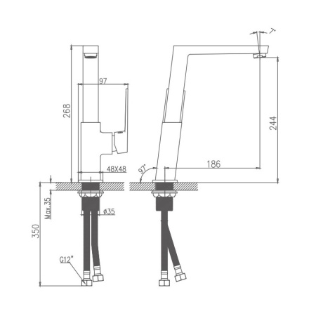 Смеситель для кухни Haiba HB70191