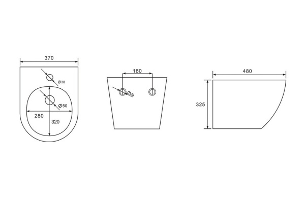 Биде ABBER Bequem AC1150MW подвесное белое матовое