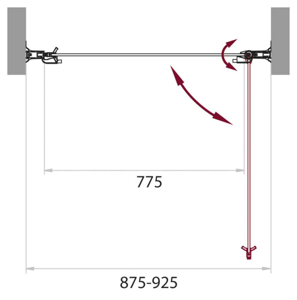 Душевая дверь (90х190) BelBagno SELA-B-1-90-C-Cr