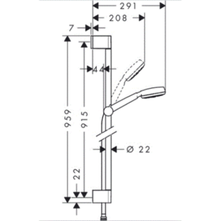 Душевой гарнитур Hansgrohe Crometta 26658400