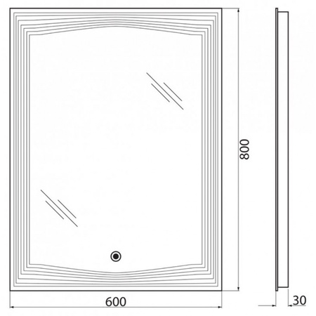 Зеркало BelBagno SPC-LNS-600-800-LED-TCH