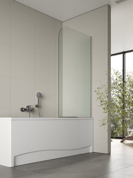 Шторка для ванны 80 см Agger A02-080TCR прозрачное