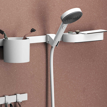 Держатель для ручного душа Hansgrohe WallStoris 27917700 белый матовый